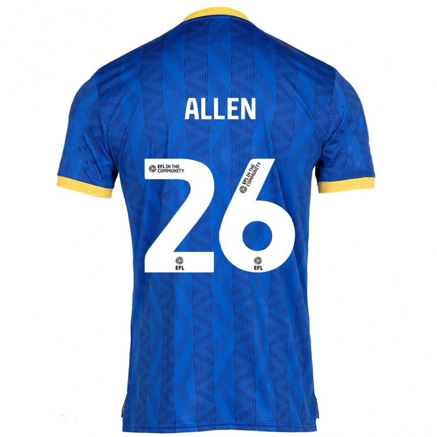 נשים כדורגל Lauren Allen #26 כחול נייבי צהוב ג'רזי ביתית 2025/26