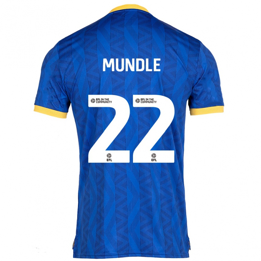 נשים כדורגל Alyssia Mundle #22 כחול נייבי צהוב ג'רזי ביתית 2025/26
