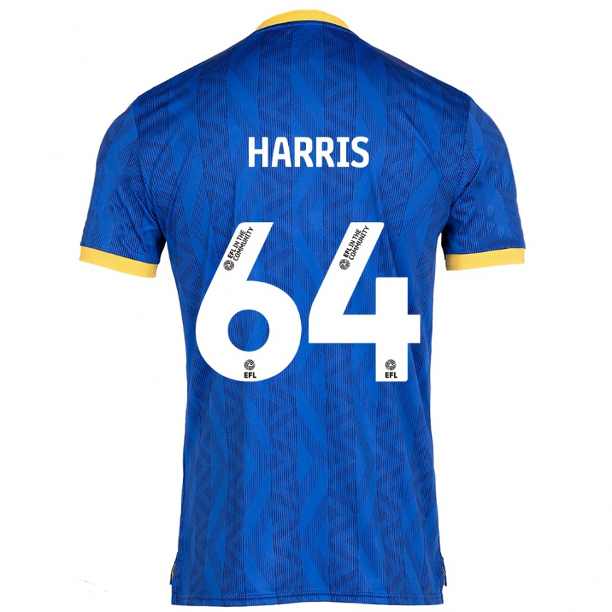 נשים כדורגל Conor Harris #64 כחול נייבי צהוב ג'רזי ביתית 2025/26