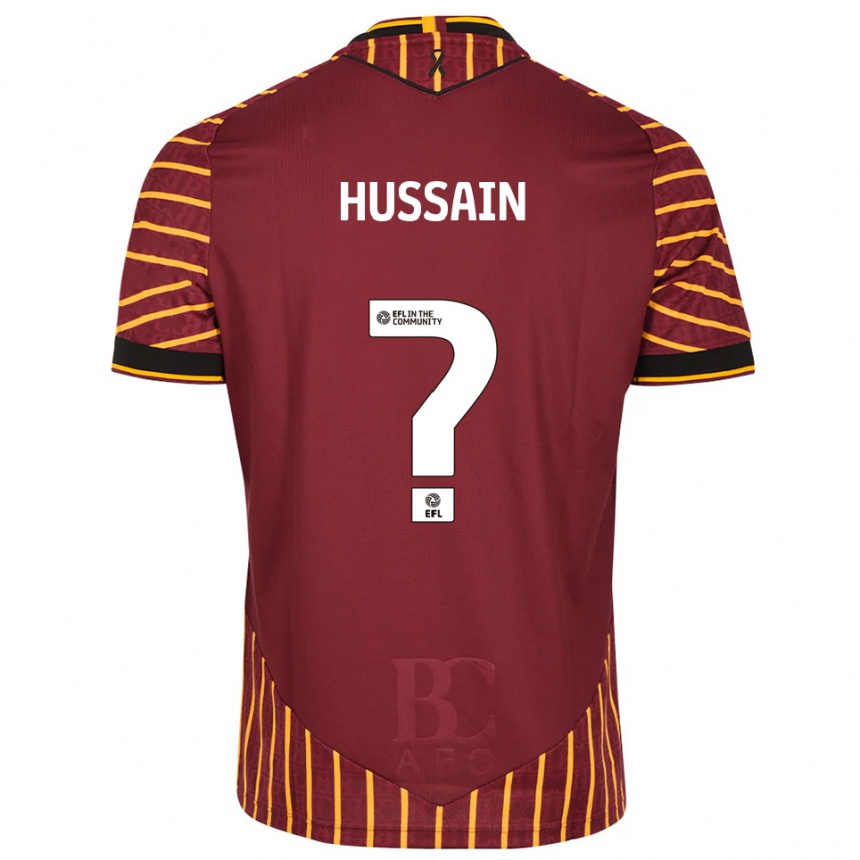 נשים כדורגל Bilal Hussain #0 כתום בורדו ג'רזי ביתית 2025/26