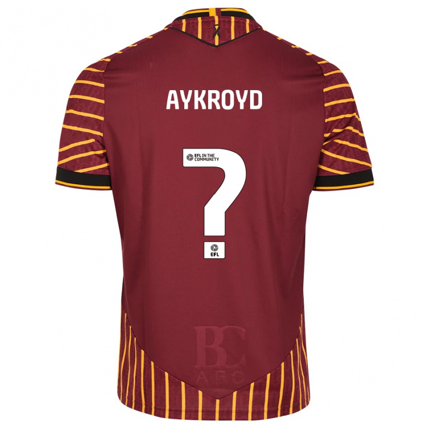 נשים כדורגל Rebecca Aykroyd #0 כתום בורדו ג'רזי ביתית 2025/26