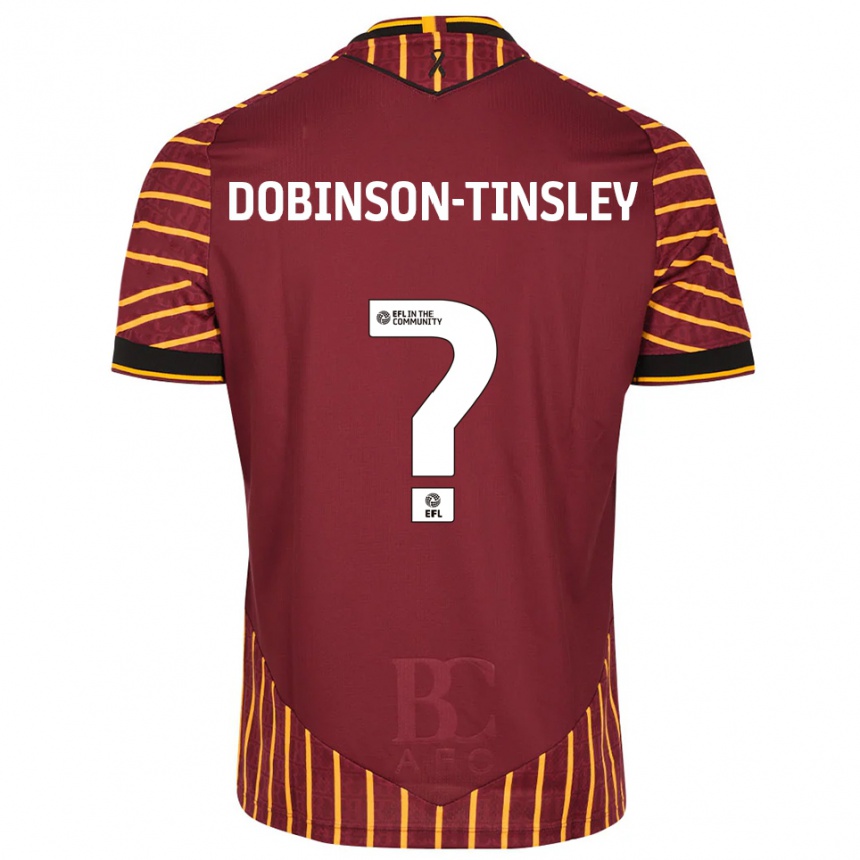 נשים כדורגל Kadie Dobinson-Tinsley #0 כתום בורדו ג'רזי ביתית 2025/26