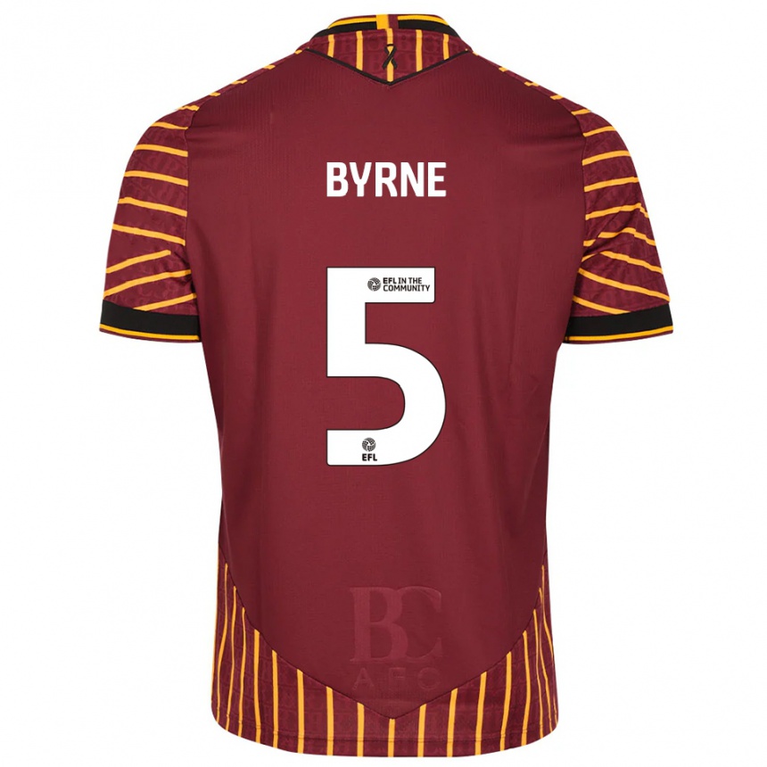 נשים כדורגל ניל ביירן #5 כתום בורדו ג'רזי ביתית 2025/26