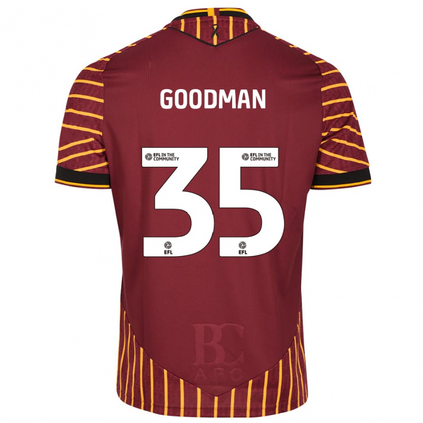 נשים כדורגל ג'ורג' גודמן #35 כתום בורדו ג'רזי ביתית 2025/26