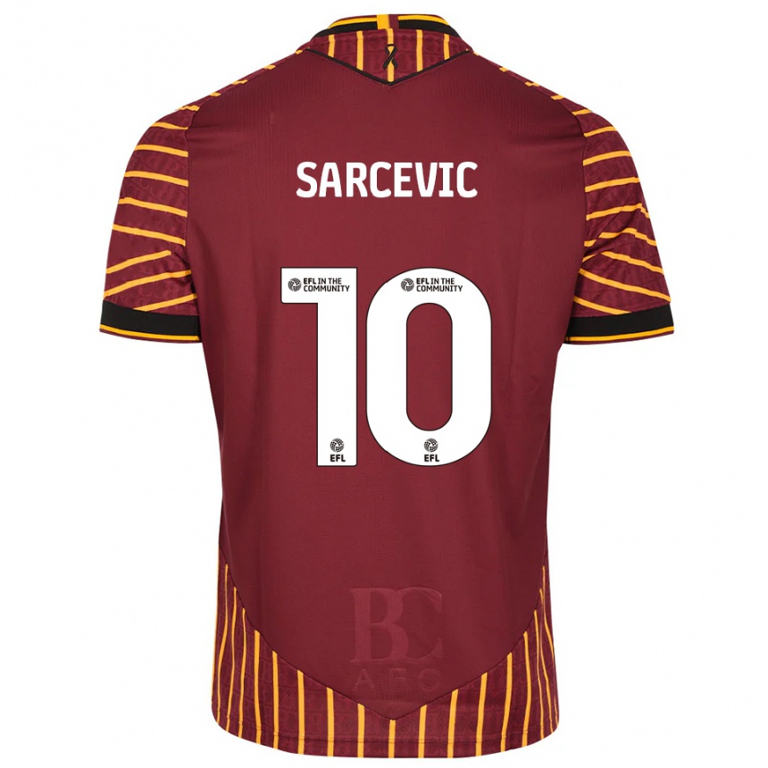נשים כדורגל אנטוני סרסוויק #10 כתום בורדו ג'רזי ביתית 2025/26