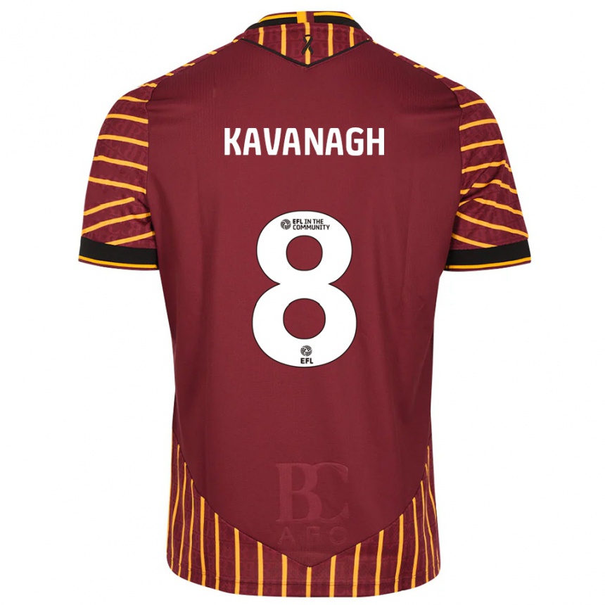 נשים כדורגל קאלום קבאנה #8 כתום בורדו ג'רזי ביתית 2025/26