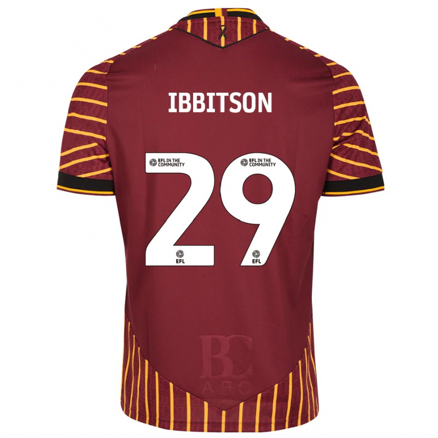 נשים כדורגל הארי ג׳ו איביטסון #29 כתום בורדו ג'רזי ביתית 2025/26