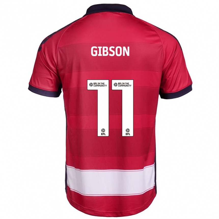 נשים כדורגל ג'ורדן גיבסון #11 אדום לבן ג'רזי ביתית 2025/26