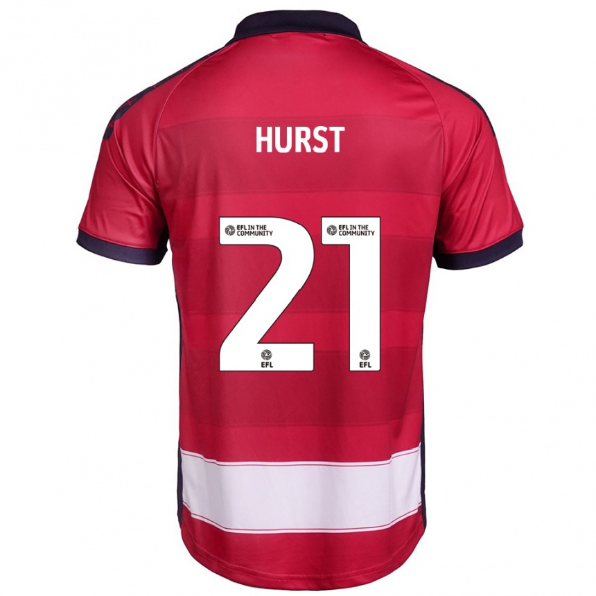 נשים כדורגל קייל הרסט #21 אדום לבן ג'רזי ביתית 2025/26