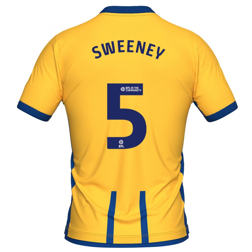 נשים כדורגל Ryan Sweeney #5 צהוב כחול ג'רזי ביתית 2025/26