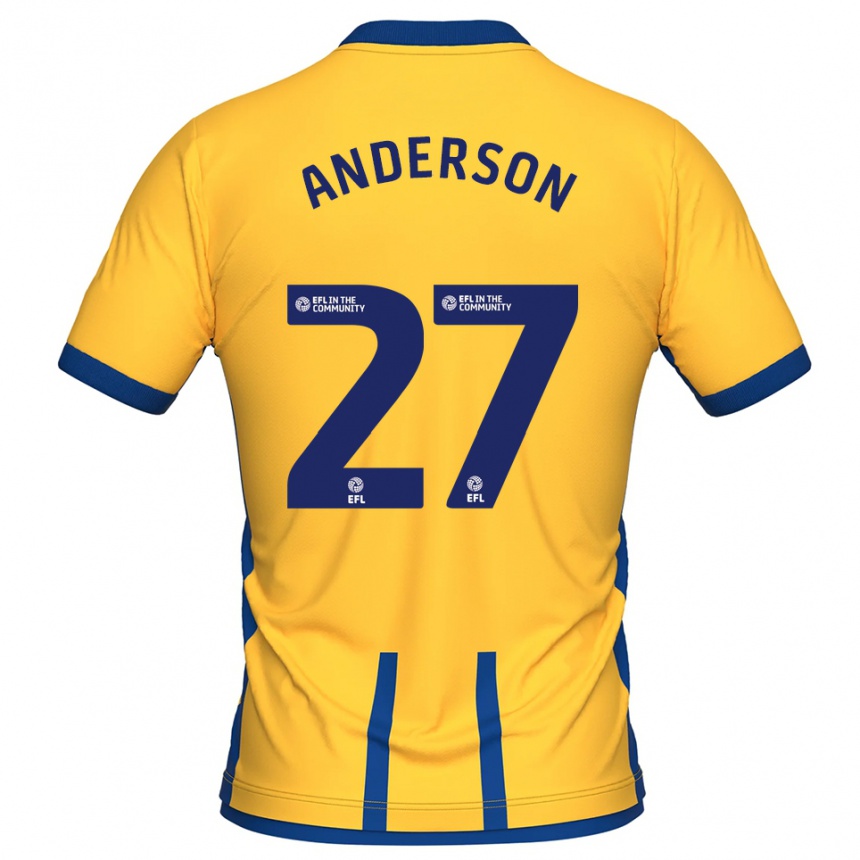 נשים כדורגל Taylor Anderson #27 צהוב כחול ג'רזי ביתית 2025/26