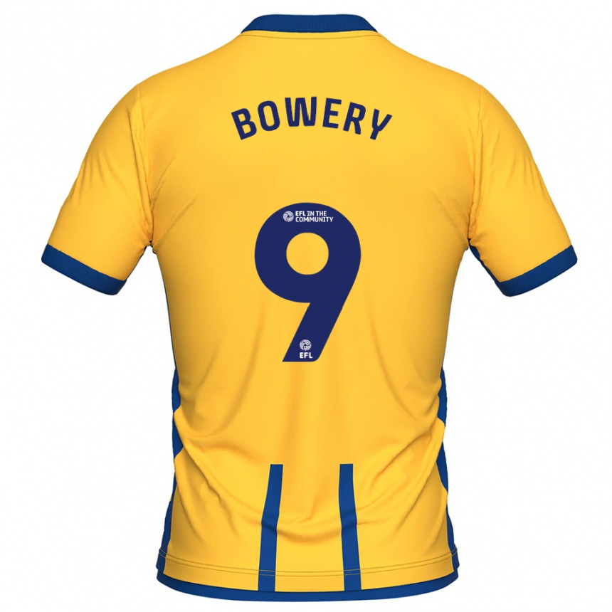 נשים כדורגל ג'ורדן באורי #9 צהוב כחול ג'רזי ביתית 2025/26