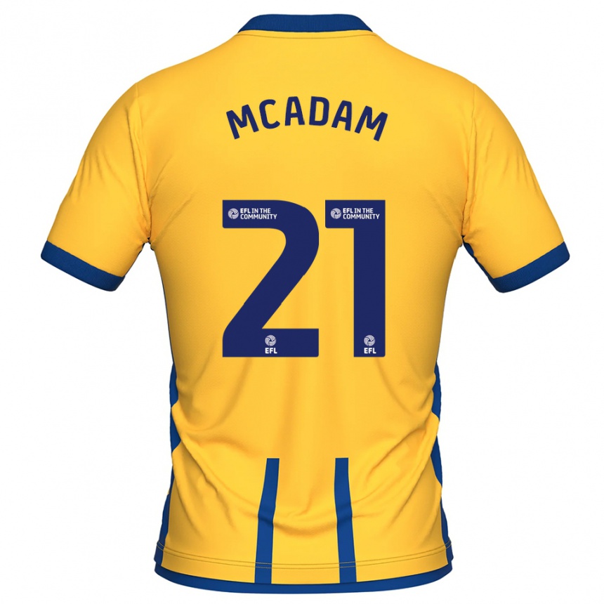 נשים כדורגל קייל ג׳יימס מקאדם #21 צהוב כחול ג'רזי ביתית 2025/26