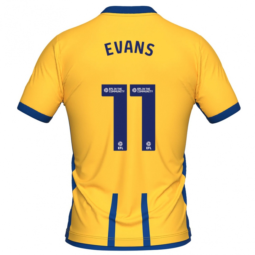 נשים כדורגל Will Evans #11 צהוב כחול ג'רזי ביתית 2025/26