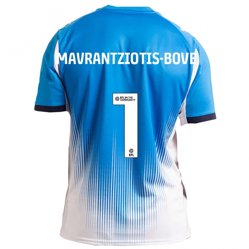 נשים כדורגל Kane Mavrantziotis-Bove #1 כחול לבן ג'רזי ביתית 2025/26