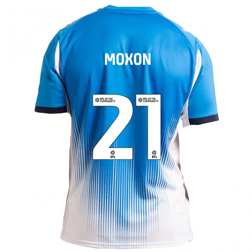 נשים כדורגל אוון מוקסון #21 כחול לבן ג'רזי ביתית 2025/26