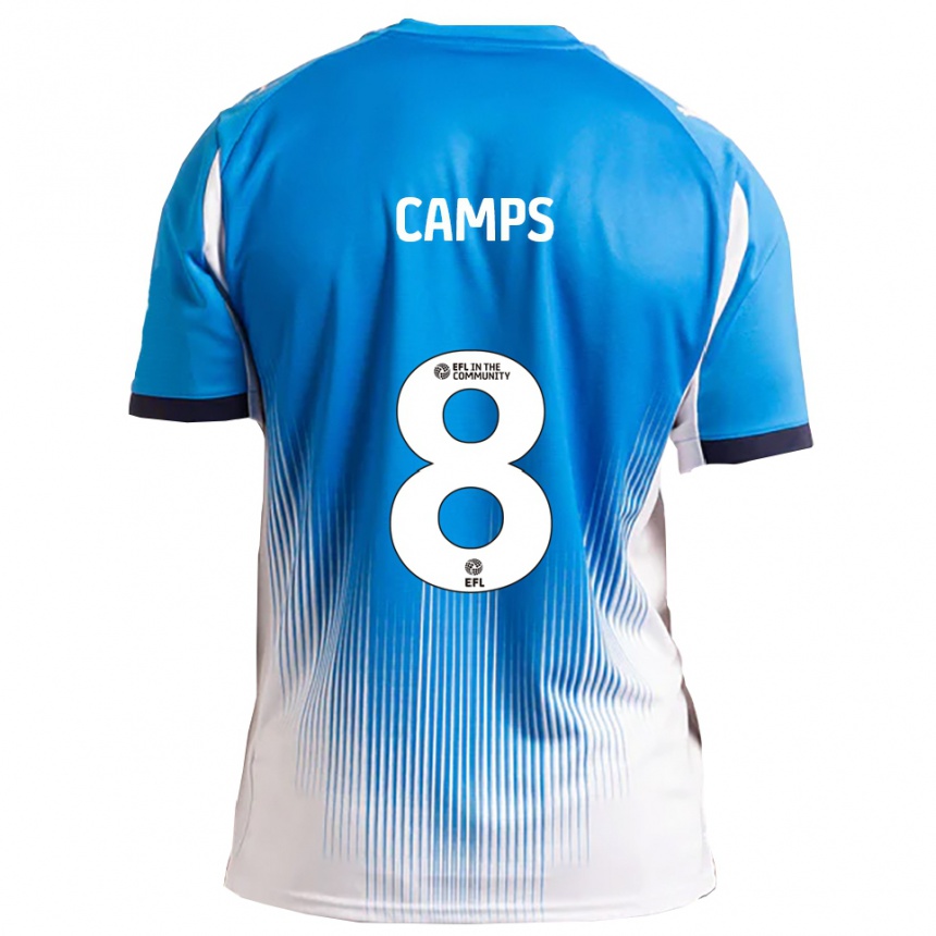 נשים כדורגל Callum Camps #8 כחול לבן ג'רזי ביתית 2025/26