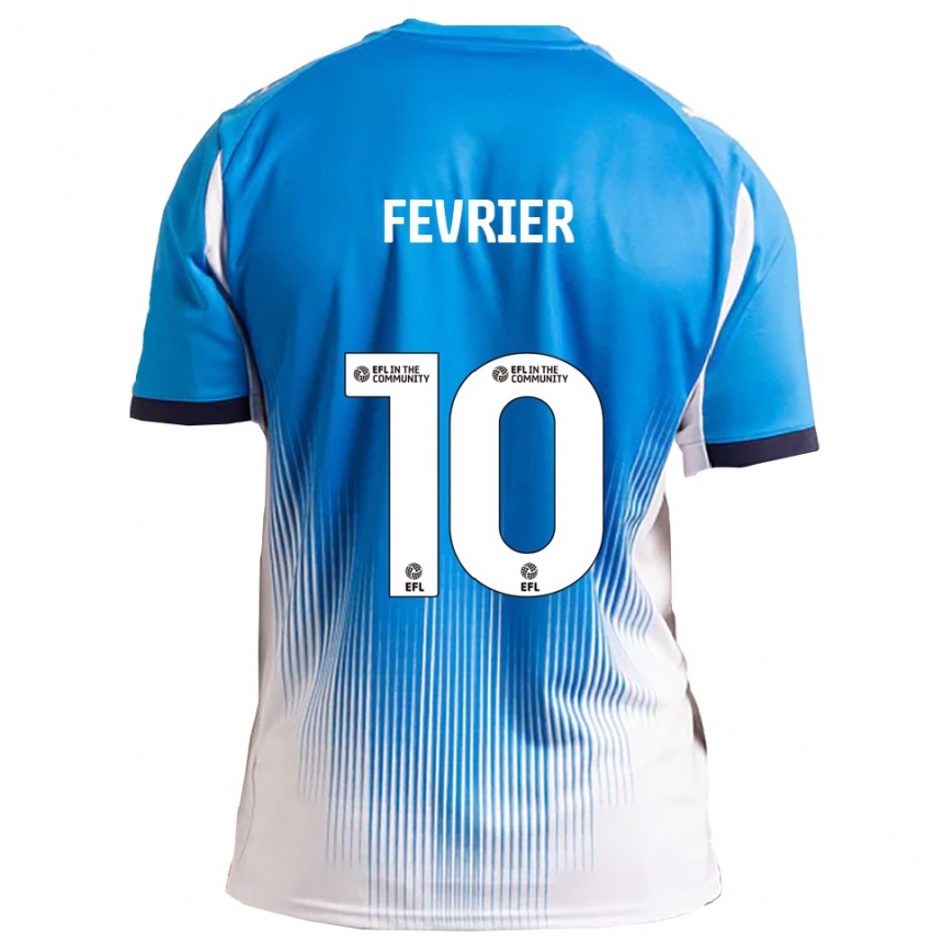 נשים כדורגל Jayden Fevrier #10 כחול לבן ג'רזי ביתית 2025/26