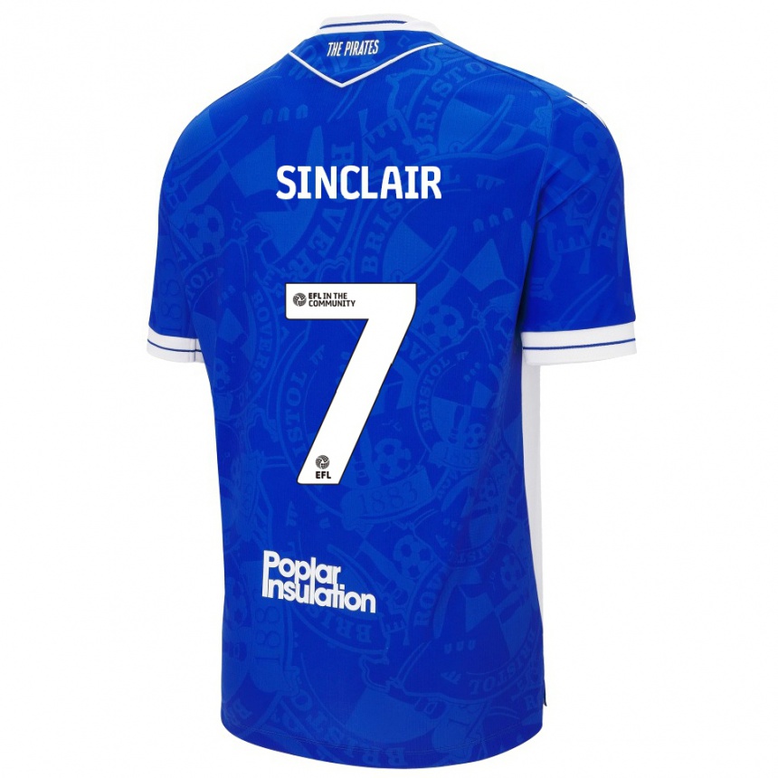 נשים כדורגל סקוט סינקלייר #7 כחול לבן ג'רזי ביתית 2025/26