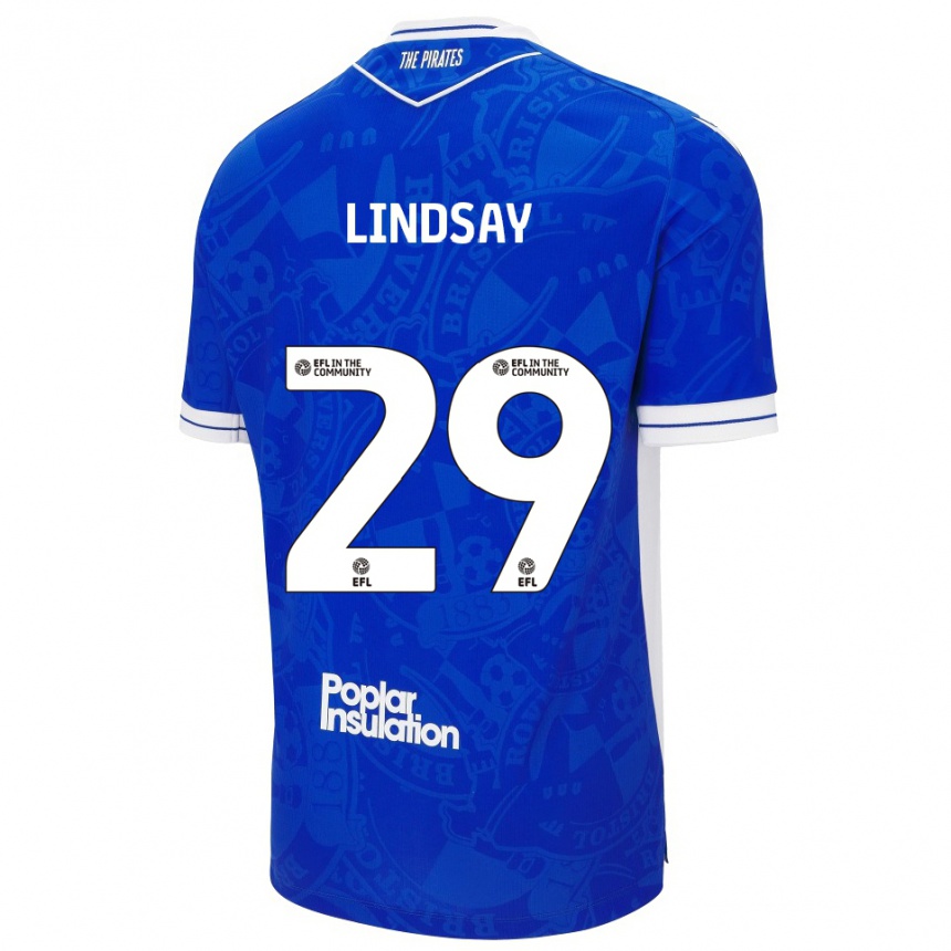 נשים כדורגל ג'יימי לינדזי #29 כחול לבן ג'רזי ביתית 2025/26
