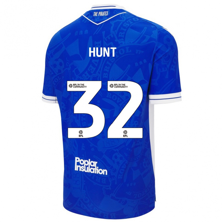 נשים כדורגל Jack Hunt #32 כחול לבן ג'רזי ביתית 2025/26