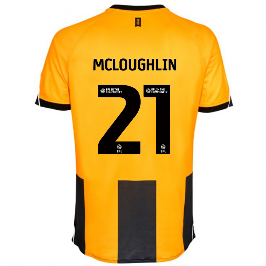 נשים כדורגל שיין מקלופלין #21 כתום שחור ג'רזי ביתית 2025/26