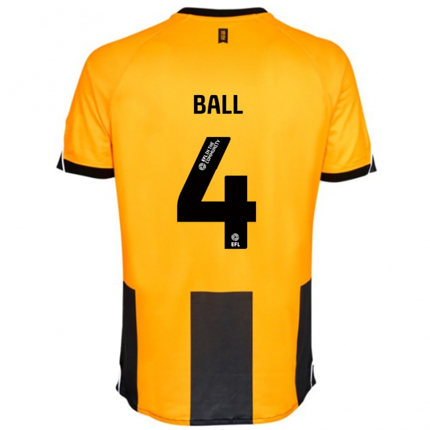 נשים כדורגל דומיניק בול #4 כתום שחור ג'רזי ביתית 2025/26