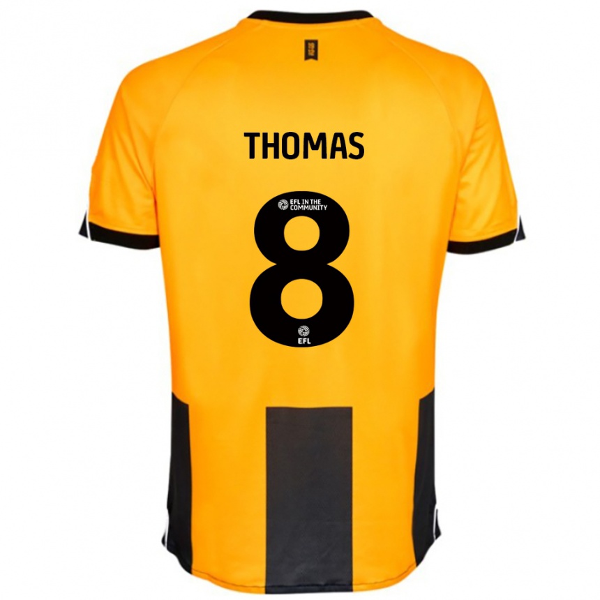 נשים כדורגל George Thomas #8 כתום שחור ג'רזי ביתית 2025/26