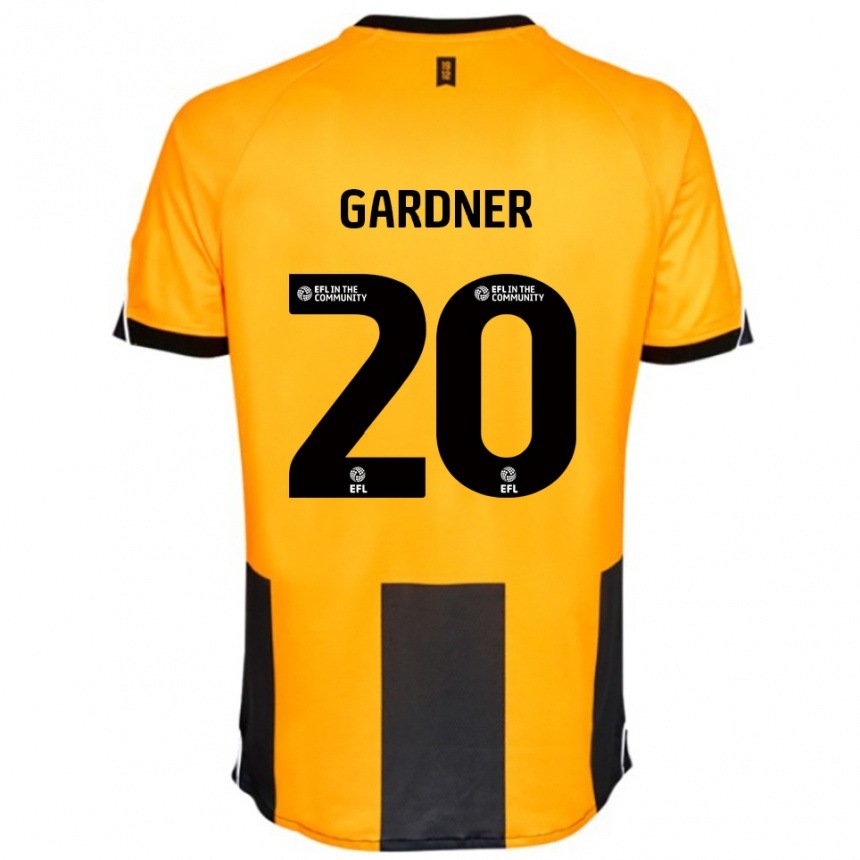 נשים כדורגל גארי גרדנר #20 כתום שחור ג'רזי ביתית 2025/26