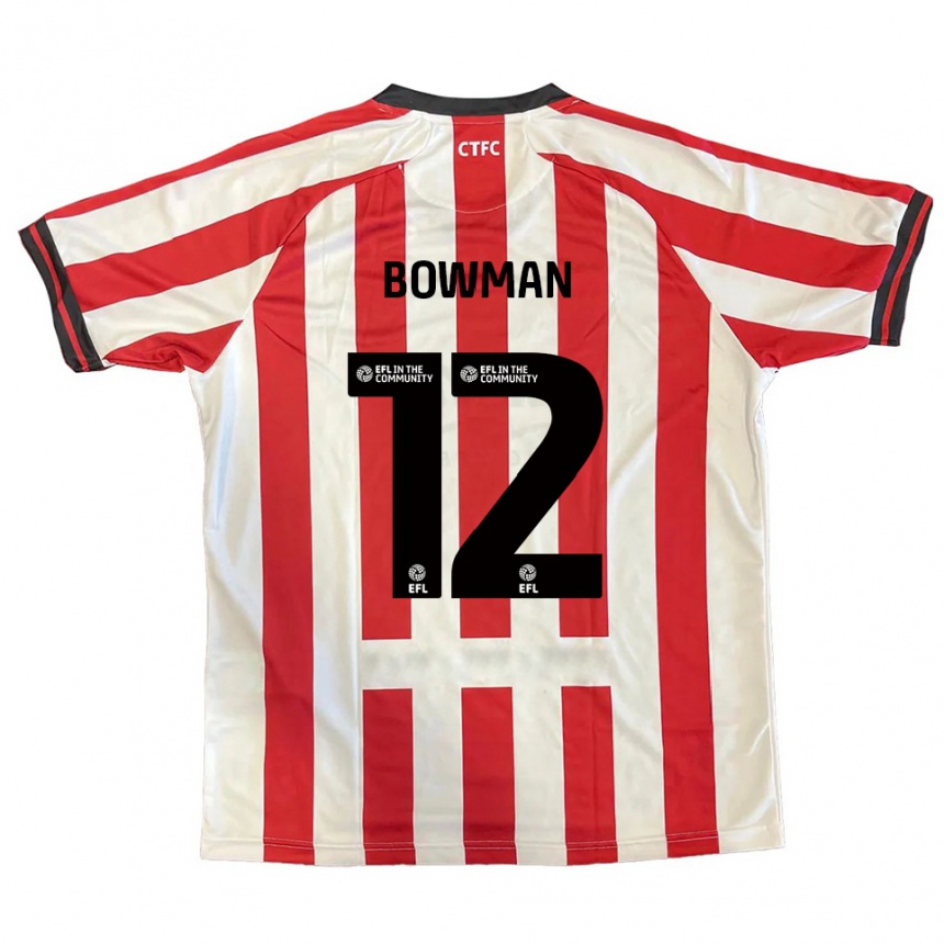 נשים כדורגל ראיין באומן #12 אדום לבן שחור ג'רזי ביתית 2025/26