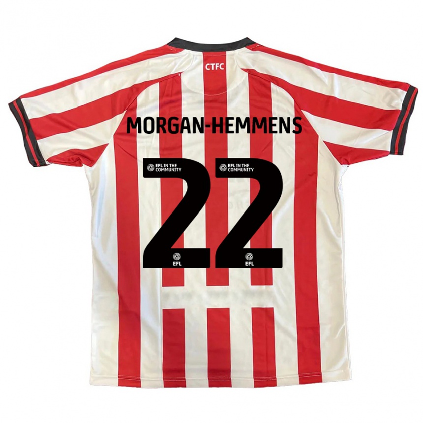 נשים כדורגל קייטלין מורגן-המנס #22 אדום לבן שחור ג'רזי ביתית 2025/26