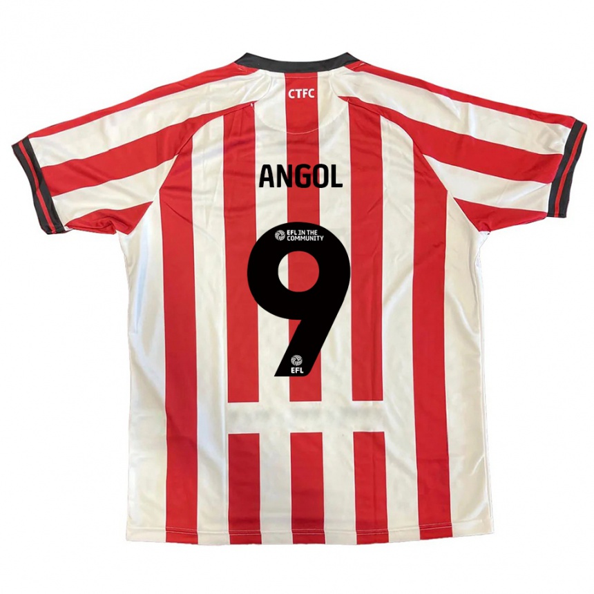 נשים כדורגל לי אנגול #9 אדום לבן שחור ג'רזי ביתית 2025/26