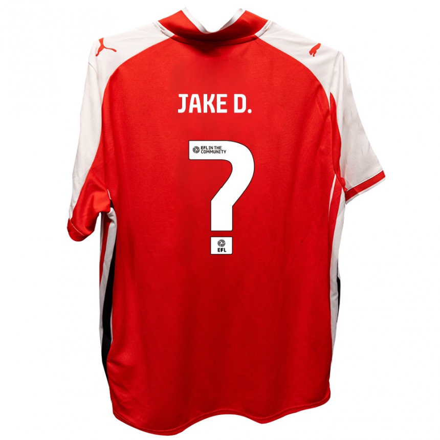 נשים כדורגל Jake Doherty #0 אדום לבן ג'רזי ביתית 2025/26