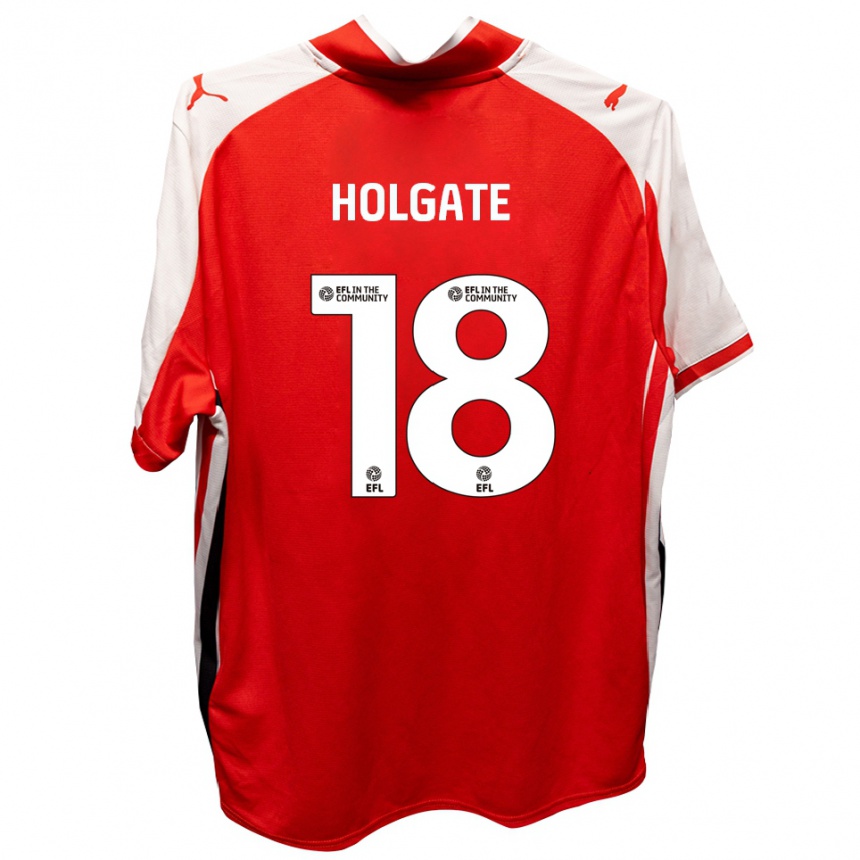 נשים כדורגל Harrison Holgate #18 אדום לבן ג'רזי ביתית 2025/26