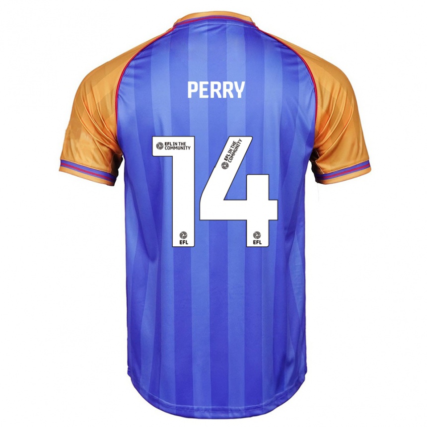 נשים כדורגל Taylor Perry #14 כחול כתום ג'רזי ביתית 2025/26