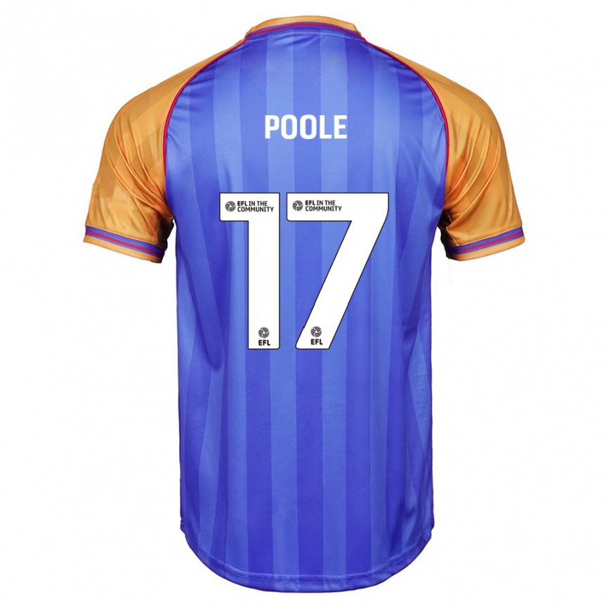 נשים כדורגל Mia Poole #17 כחול כתום ג'רזי ביתית 2025/26