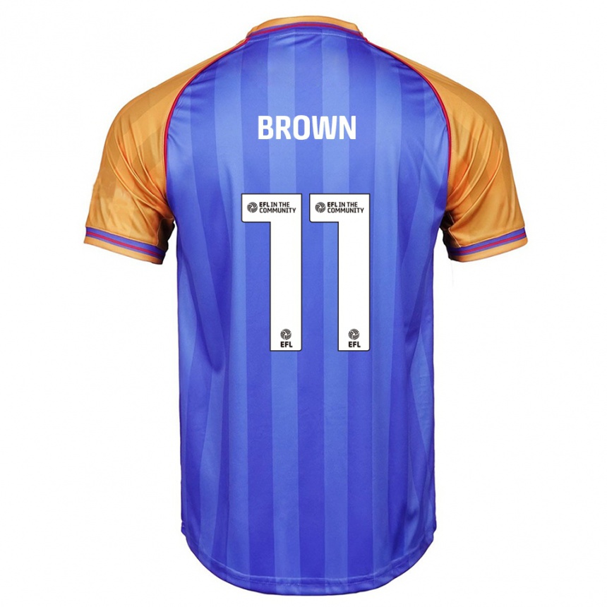 נשים כדורגל Lucy Brown #11 כחול כתום ג'רזי ביתית 2025/26