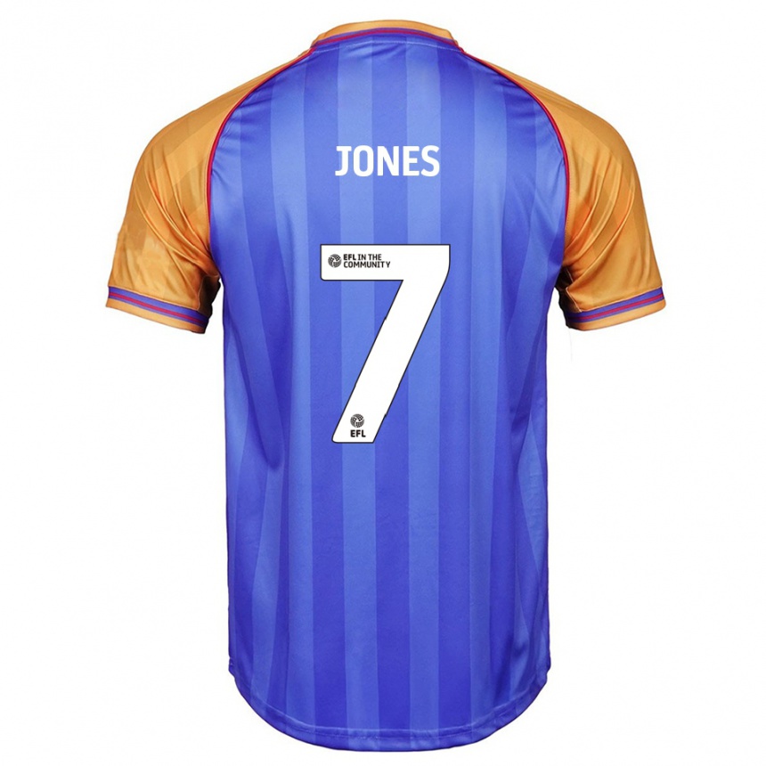 נשים כדורגל Maddie Jones #7 כחול כתום ג'רזי ביתית 2025/26