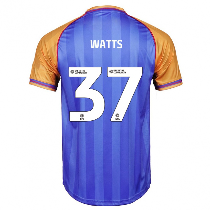 נשים כדורגל הארווי ווטס #37 כחול כתום ג'רזי ביתית 2025/26 נשים כדורגל הארווי ווטס #37 כחול כתום ג'רזי ביתית 2025/26