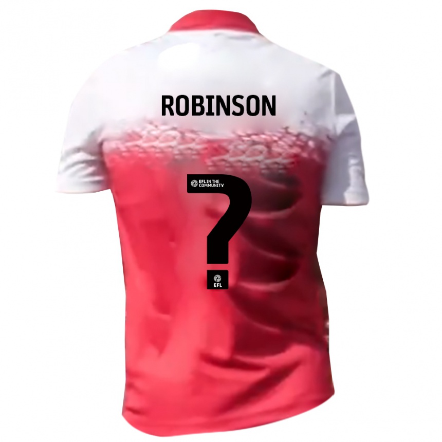 נשים כדורגל Malakai Robinson #0 אדום לבן ג'רזי ביתית 2025/26