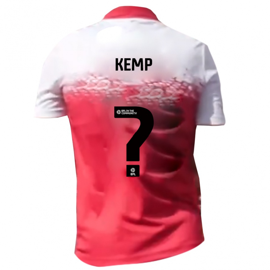 נשים כדורגל James Kemp #0 אדום לבן ג'רזי ביתית 2025/26