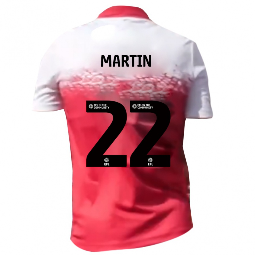 נשים כדורגל Dan Martin #22 אדום לבן ג'רזי ביתית 2025/26