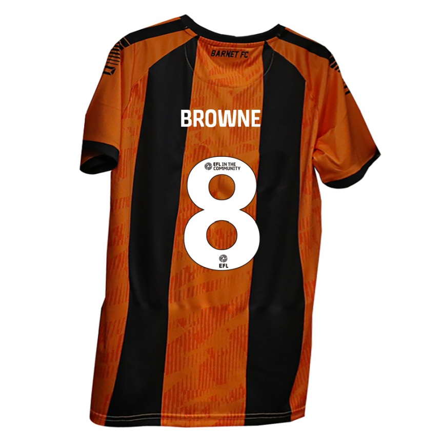 נשים כדורגל ריס בראון #8 כתום שחור ג'רזי ביתית 2025/26