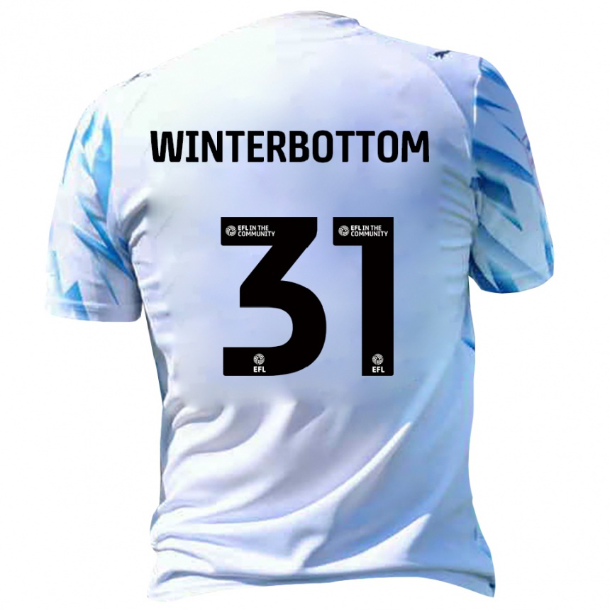 נשים כדורגל בן ווינטרבוטום #31 לבן תכלת ג'רזי ביתית 2025/26