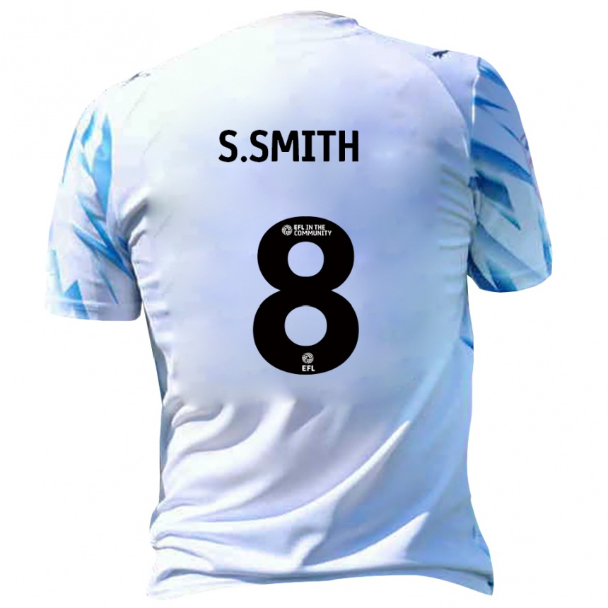 נשים כדורגל Scott Smith #8 לבן תכלת ג'רזי ביתית 2025/26