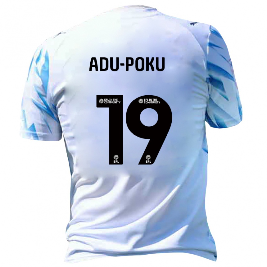 נשים כדורגל מיכאל אדו-פוקו #19 לבן תכלת ג'רזי ביתית 2025/26