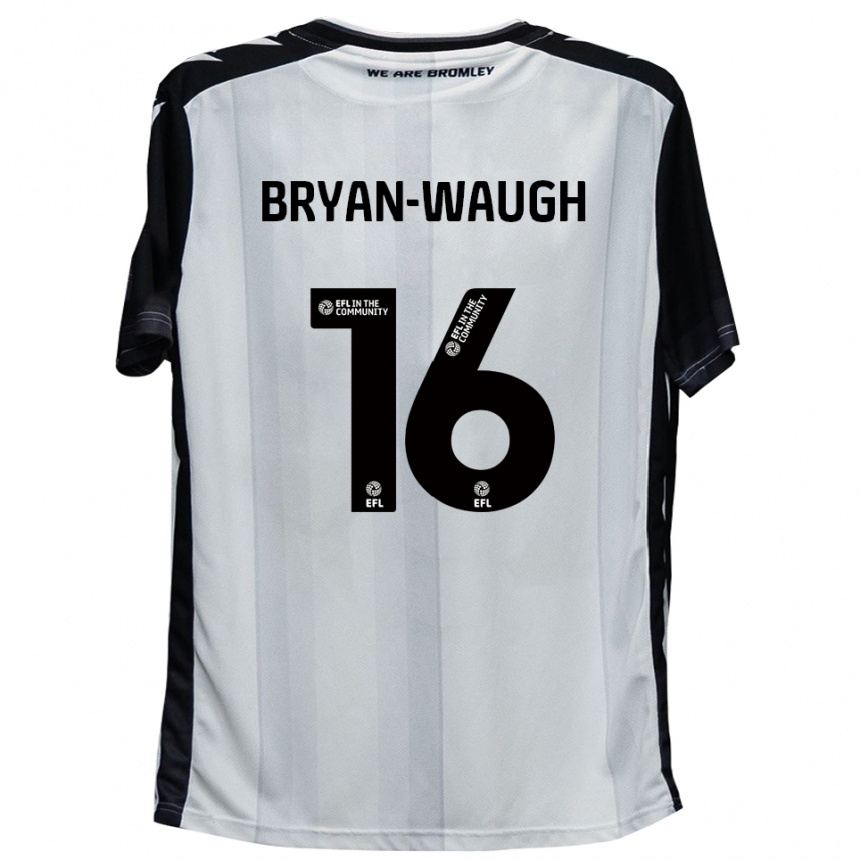 נשים כדורגל Brandon Bryan-Waugh #16 לבן שחור ג'רזי ביתית 2025/26