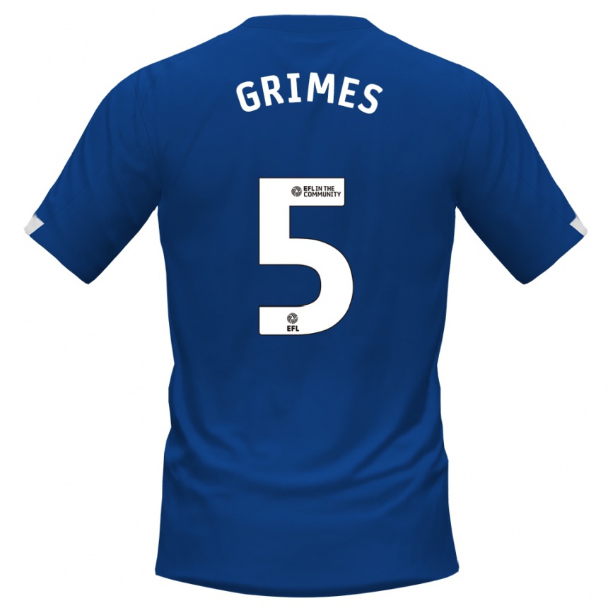 נשים כדורגל Jamie Grimes #5 כחול לבן ג'רזי ביתית 2025/26