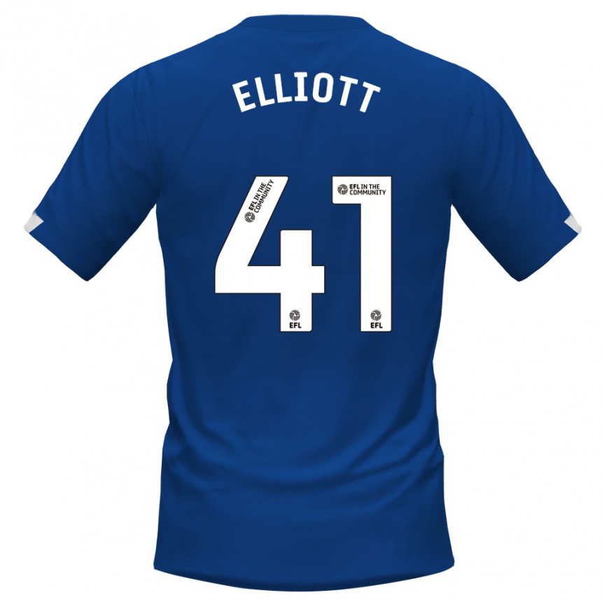 נשים כדורגל גונר אליוט #41 כחול לבן ג'רזי ביתית 2025/26