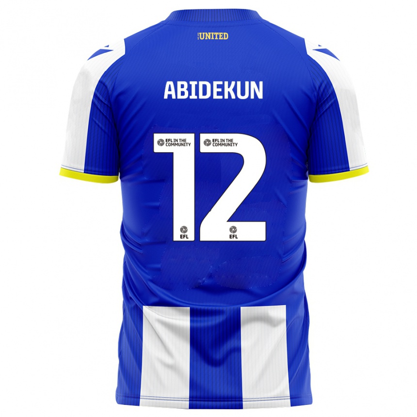 נשים כדורגל Fela Abidekun #12 כחול לבן ג'רזי ביתית 2025/26